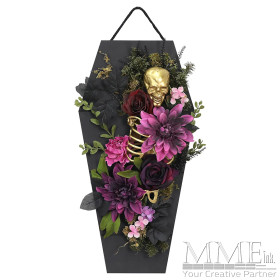Skeleton with Coffin Wall Accent